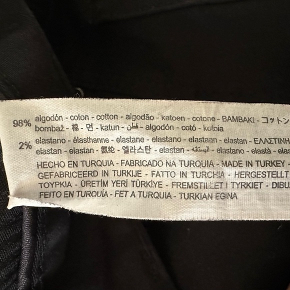 Zara The Skinny Fit Sleek Form Fitting Stretch Jean Pants, Black, Size 29 - Picture 12 of 13